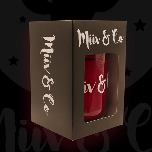 Miiv & Co - Strawberries & Cream Candle - Red Cambridge Jar & Lid in giftbox 401gm - holds 280gm soy wax
