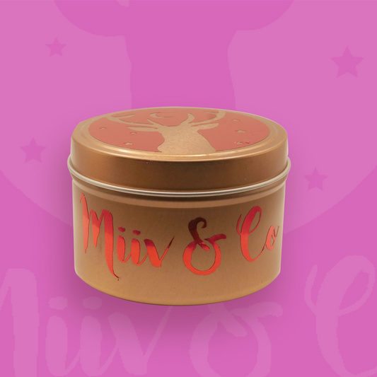 Miiv& Co - Red Banana Bread - Candle Tin - 220gm Tin holds up to 195gm of soy wax.