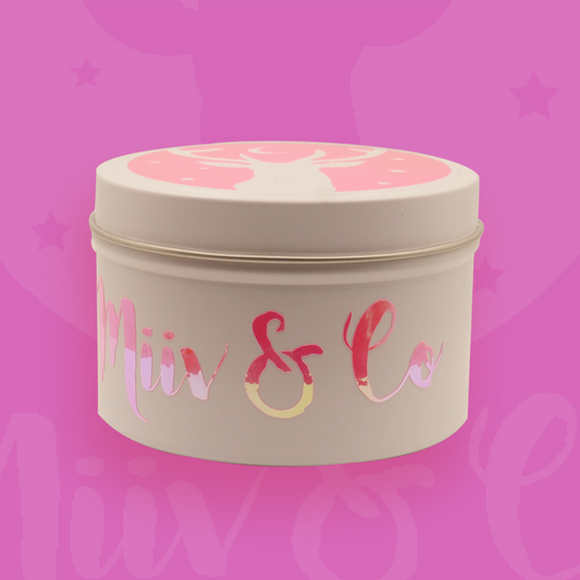 Miiv & Co - Sugar Fairy - 220gm Candle Tin - holds up to 195gms of soy wax.