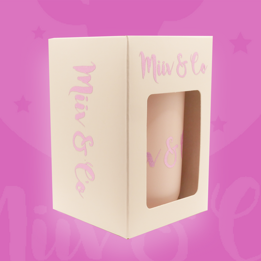 Miiv & Co - Sugar Fairy Candle - Light Pink Cambridge Jar & Lid in giftbox 401gm - holds 280gm soy wax